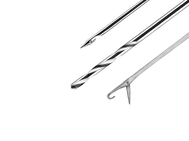 Set de croșete fluo și burghiu Delphin T-END Grip 3XF