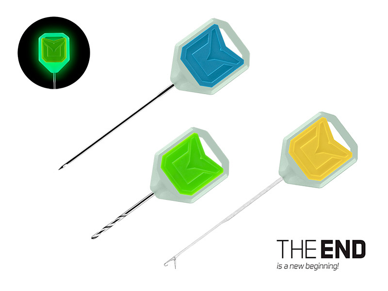 Set de croșete fluo și burghiu Delphin T-END Grip 3XF