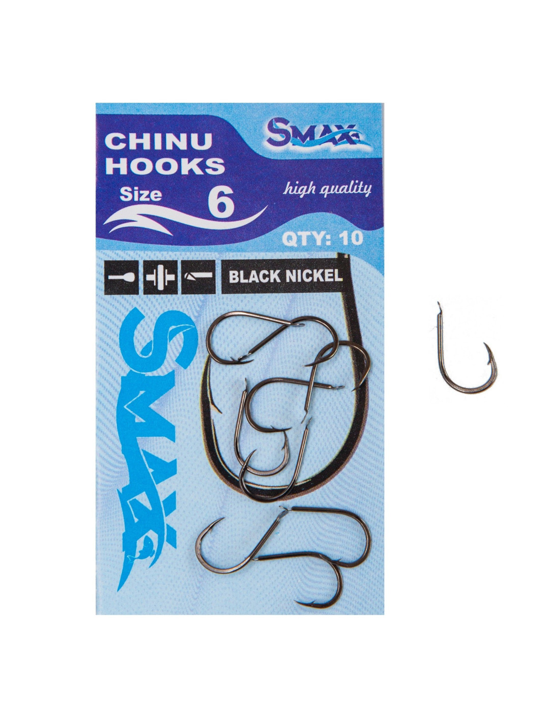 Carlige Smax CHINU Black SIZE 8